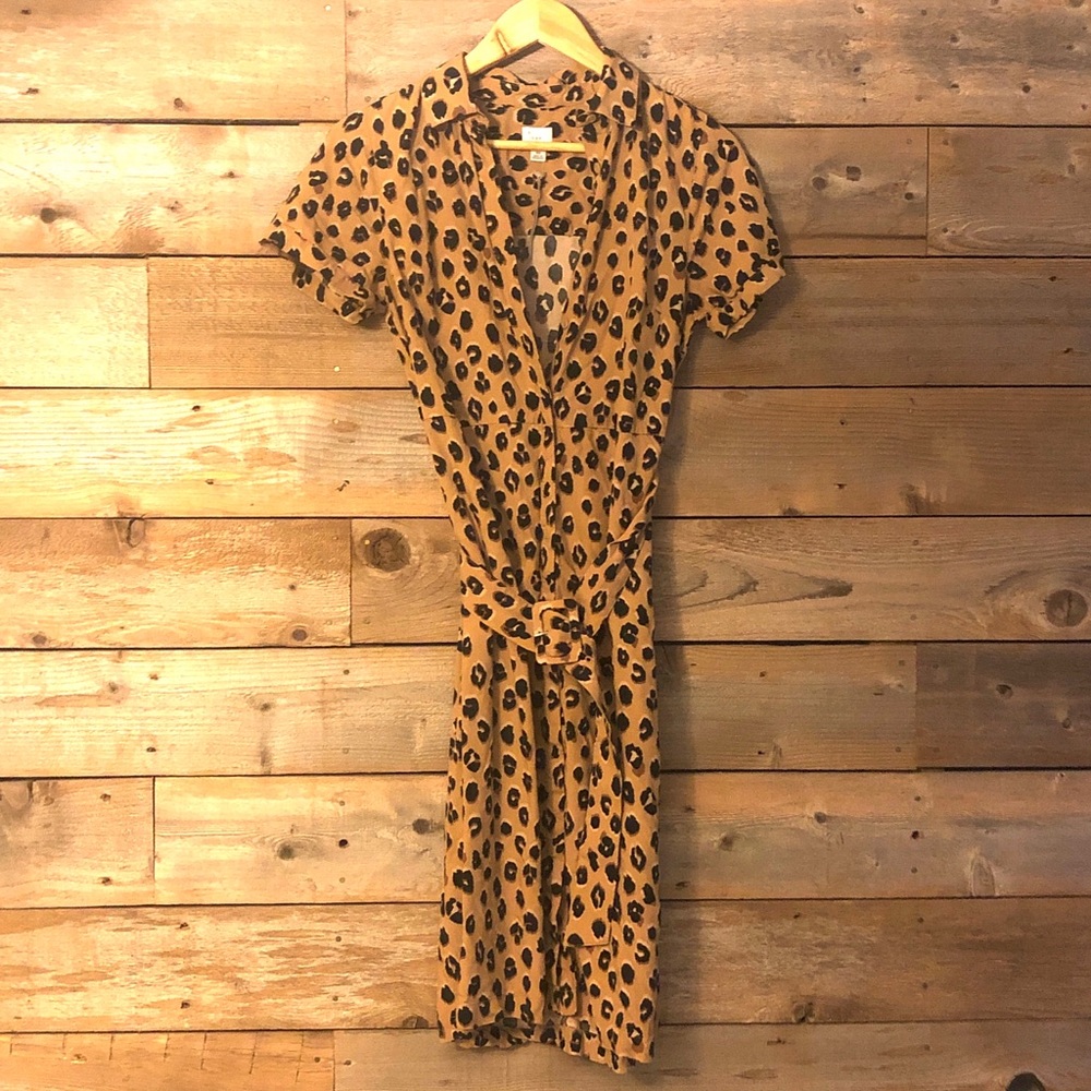 Leopard print A New Day shirt dress